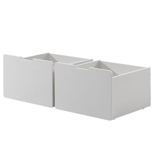 2 Tiroirs De Rangement Pour Lit Blanc