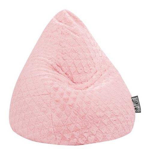 Pouf Fluffy Hearts Xl Rose Clair