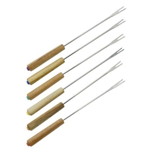 Lot de 6 fourchettes à fondue savoyarde en bois FSC Fackelmann Eco Friendly ref. 31029