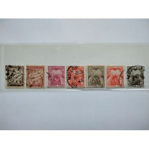 Lot 7 Timbres Taxes Français Oblitérés (1893/1935-1943/1946-1960)