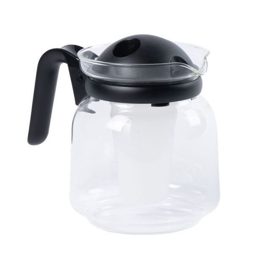 Fackelmann 2061150 Verseuse Micro-Ondable En Verre 1 Litre, Théière Au Micro Ondes, Théière 1 Litre, Verre, Plastique, 16 X 16 X 12 Cm