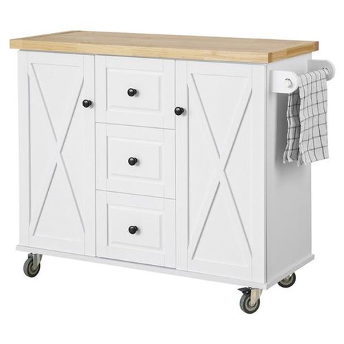 Sobuy Desserte Roulant Buffet Meuble De Rangement Cuisine, Fkw96-Wn