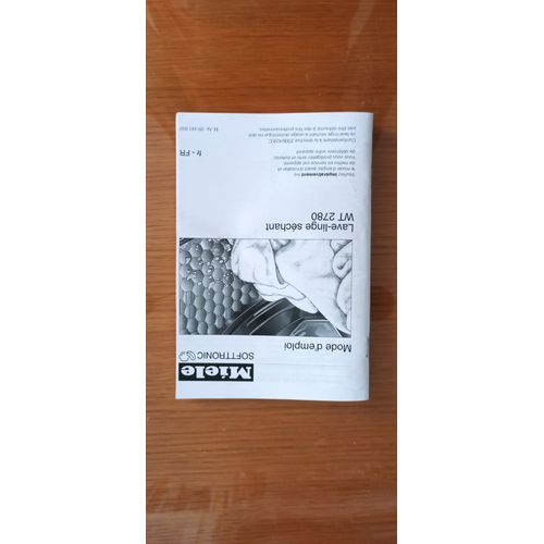 Notice pour lave linge séchant MIELE WT2780 - mode d'emploi