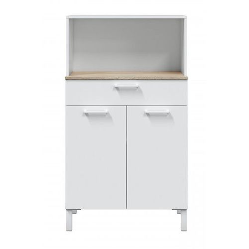 Buffet "Kira" 2 Portes + 1 Tiroir - 126 X 72 X 40 Cm - Blanc