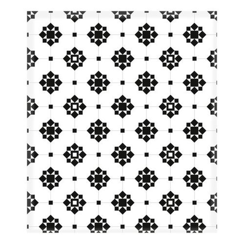 Fond Hotte Design Arabesque - L. 60 X L. 70 Cm - Blanc Et Noir