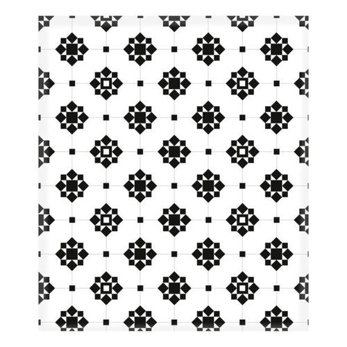 Fond Hotte Design Arabesque - L. 60 X L. 70 Cm - Blanc Et Noir