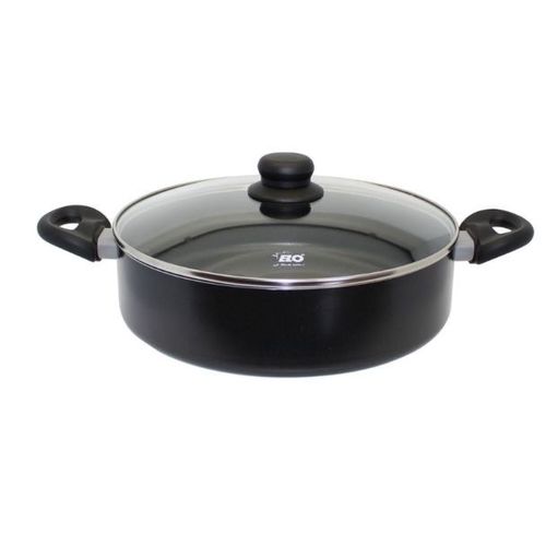 Elo 4382826 Sauteuse De Cuisine Avec Couvercle, Sauteuse Avec Couvercle, Sauteuse 28 Cm, Sauteuse Induction, Sauteuse, Aluminium Pressé, Verre, 28 X 7,5 Cm