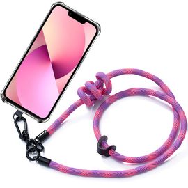 Coque Cordon Pour Iphone 13 Mini Protection Antichoc Avec Cordon Détachable Rose - E.F.Connection