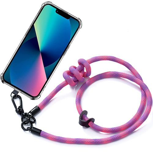 Coque Cordon Pour Iphone 13 Protection Anti-Rayures Antichoc Avec Cordon Démontable Rose - E.F.Connection