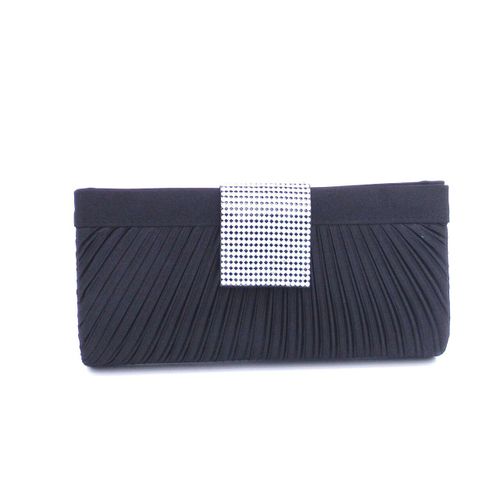 Satin Fashion sac pour femmes strass Hand hold Bag banquet sac noir