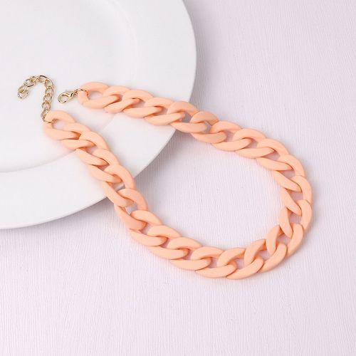 Colliers Ras Du Cou En Acrylique Coloré Pour Femmes,Large Chaîne En Résine Mate,Bijoux De Cou,2022