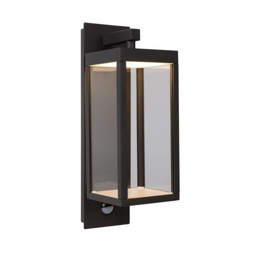 Clairette Applique D'extérieur Led Aluminium / Verre Avec Détecteur H38cm