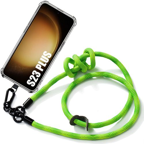 Coque Cordon Pour Samsung Galaxy S23+ / S23 Plus Protection Renforcée Antichoc Avec Cordon Démontable Vert - E.F.Connection