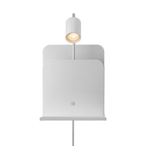 Applique Roomi Avec Tablette Et Usb, Blanche
