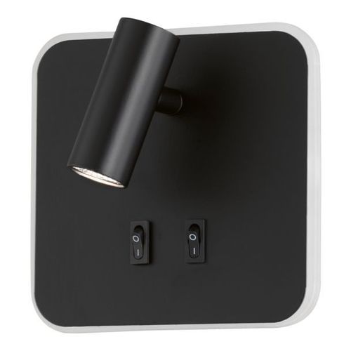 Applique Led Mila Avec 2 Interrupteurs, Noir Mat