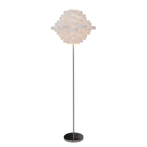 Lampadaire White À Abat-Jour Vitres Circulaires