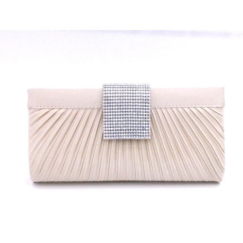 Satin Fashion sac pour femmes strass Hand hold Bag sac de banquet abricot