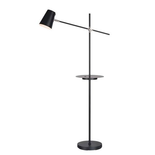 Lampadaire Linear Avec Chargeur Usb, Noir