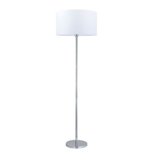 Lampadaire Maarit Abat-Jour En Tissu, Blanc/Chromé