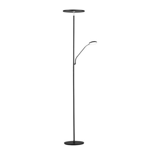Lampadaire Led Fabi Avec Liseuse, Noir Mat