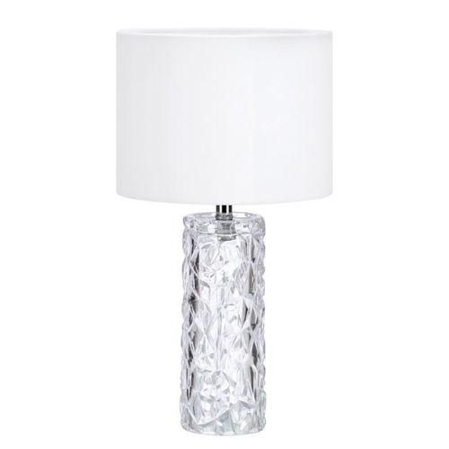 Lampe À Poser Madame Blanche, Abat-Jour En Tissu