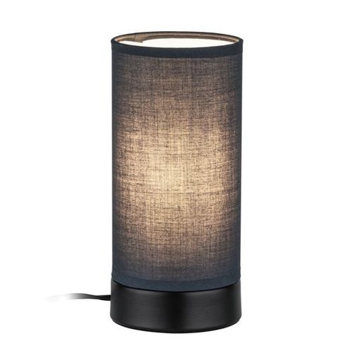 Paulmann Pia Lampe À Poser En Tissu, Noire/Grise