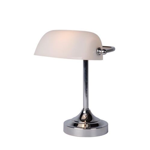 Banker Lampe De Bureau Métal & Verre H30cm