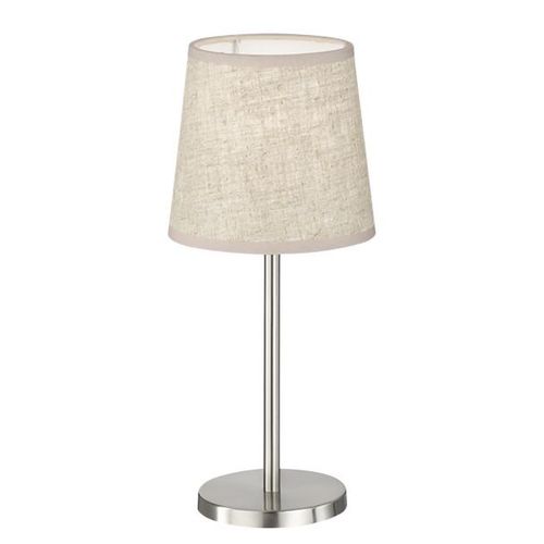 Lampe À Poser Eve, Abat-Jour Tissu Nickel/Sable