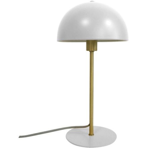 Lampe À Poser Design Métal Bonnet - H. 39 Cm - Blanc