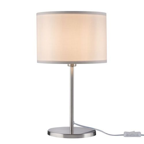 Lampe De Table Paulmann Tessa 40 W Intensité Variable, Avec Interrupteur Crème, Fer (Brossé)