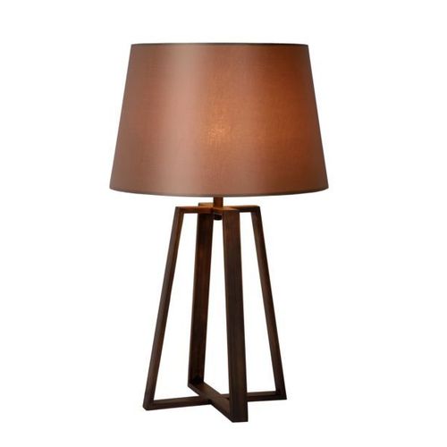Lampe À Poser Coffee Lamp, Abat-Jour En Tissu Brun