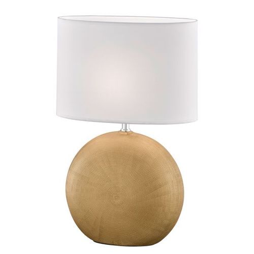 Lampe À Poser Foro Dorée/Blanche, Hauteur 53 Cm