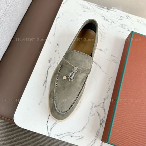 Chaussures Chaussures De Marche D'été Pour Femmes Et Hommesmocassins En Cuir Suédé Rosegland En Métalchaussures Plates Enfilermulesmocassins De Conduite Décontractés