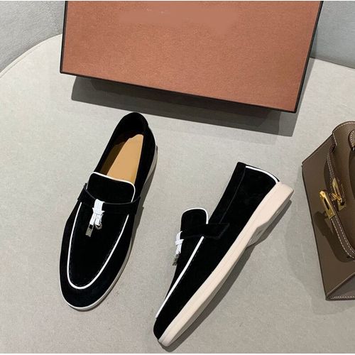 Chaussures Mocassins Plats En Cuir Suédé Pour Femmeschaussures De Marque Décontractées Enfilerchaussures De Marche Confortablesparker Rondpendentif Pompon