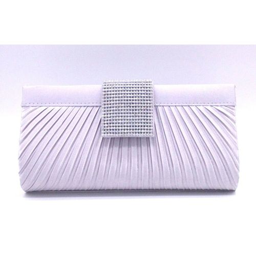 Silver satin Fashion sac pour femmes strass Hand hold Bag sac de banquet
