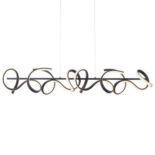 Suspension Led Curls, Noire, Dimmable