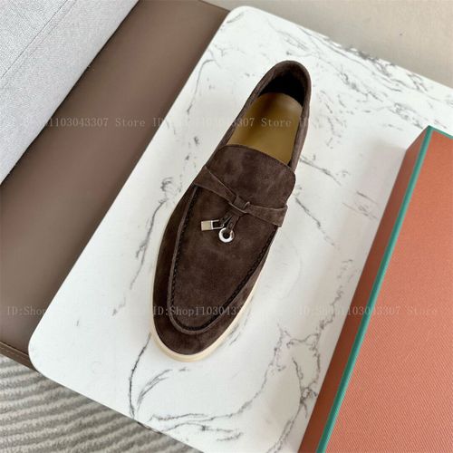 Chaussures Chaussures De Marche D'été Pour Femmes Et Hommesmocassins En Cuir Suédé Rosegland En Métalchaussures Plates Enfilermulesmocassins De Conduite Décontractés