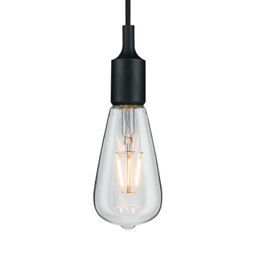 Suspension 1 lumière Ketil silicone noir IP44 - TS