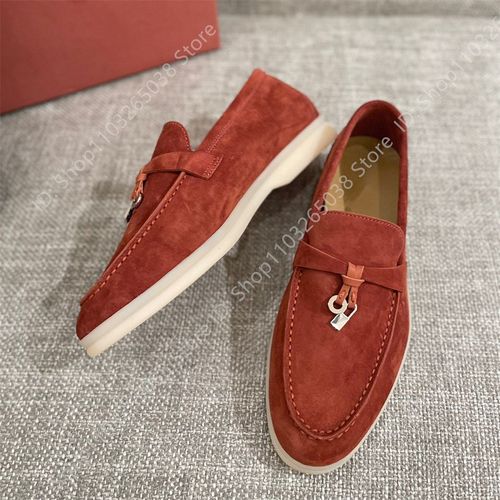Chaussures Chaussures De Marche D'été Pour Femmes Et Hommesmocassins En Cuir Suédé Rosegland En Métalchaussures Plates Enfilermulesmocassins De Conduite Décontractés