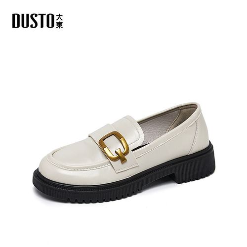 Dusto-Mocassins Décontractés À Bout Rond Pour Femmes,Boucle De Ceinture,Pull Piedmont,Talon Bloc,Chaussures Pour Femmes,Automne,