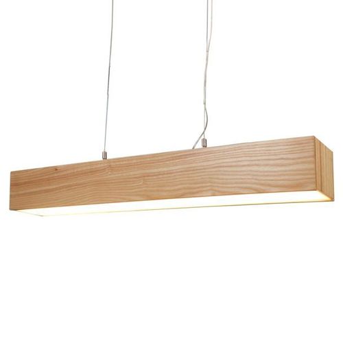 Suspension Led Ash Avec Abat-Jour En Bois Clair