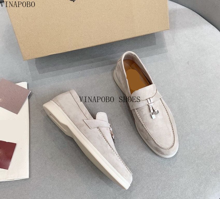 Chaussures Mocassins Plats En Cuir Suédé Pour Femmeschaussures De Marque Décontractées Enfilerchaussures De Marche Confortablesparker Rondpendentif Pompon