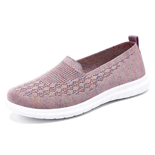 Chaussures Mocassins De Ballet En Coton Respirant Pour Femmechaussures Tendance Enfilerbaskets D'étépieds Nus