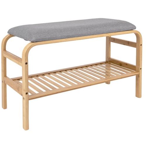 Banc En Bambou Avec Coussin Fabric