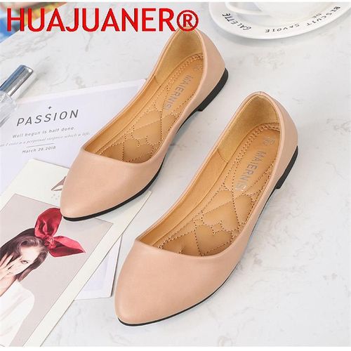 Mocassins Pointus À Enfiler Pour Femmes,Chaussures Plates Pour Femmes Enceintes,Talon Bas Simple Peu Profond,Grande Taille 44 45 46