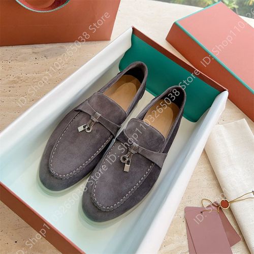 Chaussures Chaussures De Marche D'été Pour Femmes Et Hommesmocassins En Cuir Suédé Rosegland En Métalchaussures Plates Enfilermulesmocassins De Conduite Décontractés
