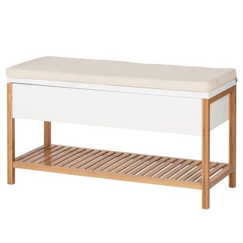 Banc D'entrée Finja Avec Coffre De Rangement - En Bambou Et Mdf