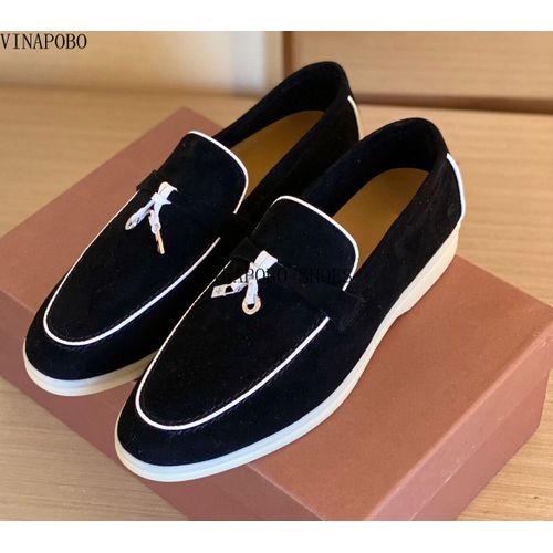 Chaussures Mocassins En Cuir Véritable Pour Femmeschaussures De Marche Plates Décontractéespendentif Pomponmarque De Luxehaute Qualité