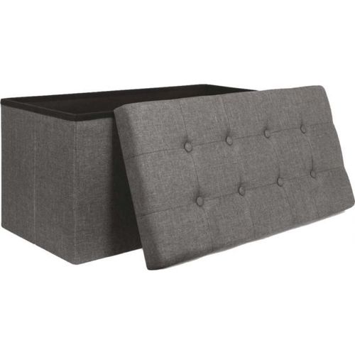 Banc & Coffre De Rangement "Tissu" 76cm Gris