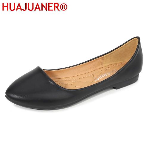 Mocassins Pointus À Enfiler Pour Femmes,Chaussures Plates Pour Femmes Enceintes,Talon Bas Simple Peu Profond,Grande Taille 44 45 46